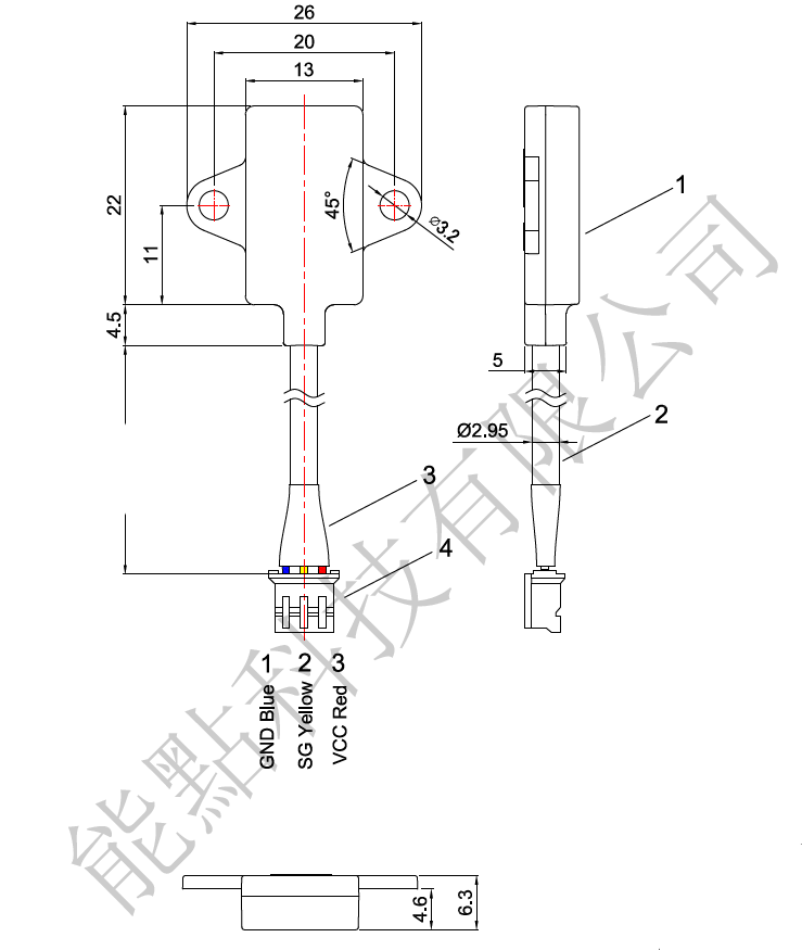 Contactless Water Bottle Level Sensor D1CS-D Capacitive Liquid Level Switch