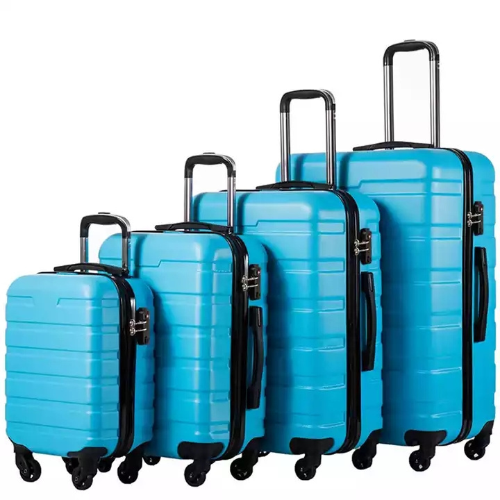 Hot Sale Suitcase Wheels Trolley Bags Travel Pieces Black 3 or 4 Pcs Luggage Set Brand