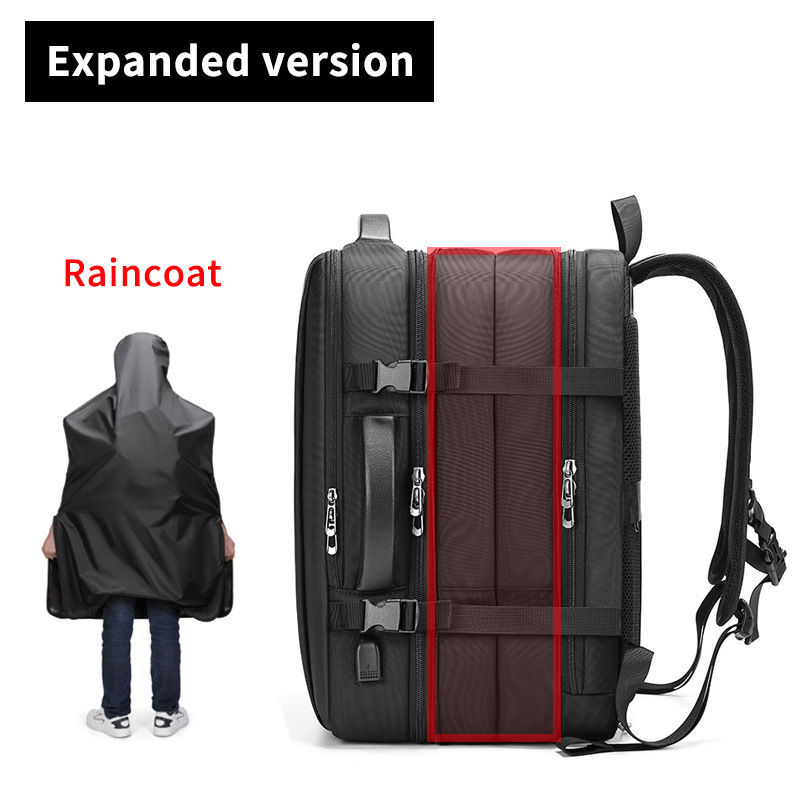 Emergency raincoat Laptop Backpacks with Usb Charging Port Bag travel backpack Wholesale Customization