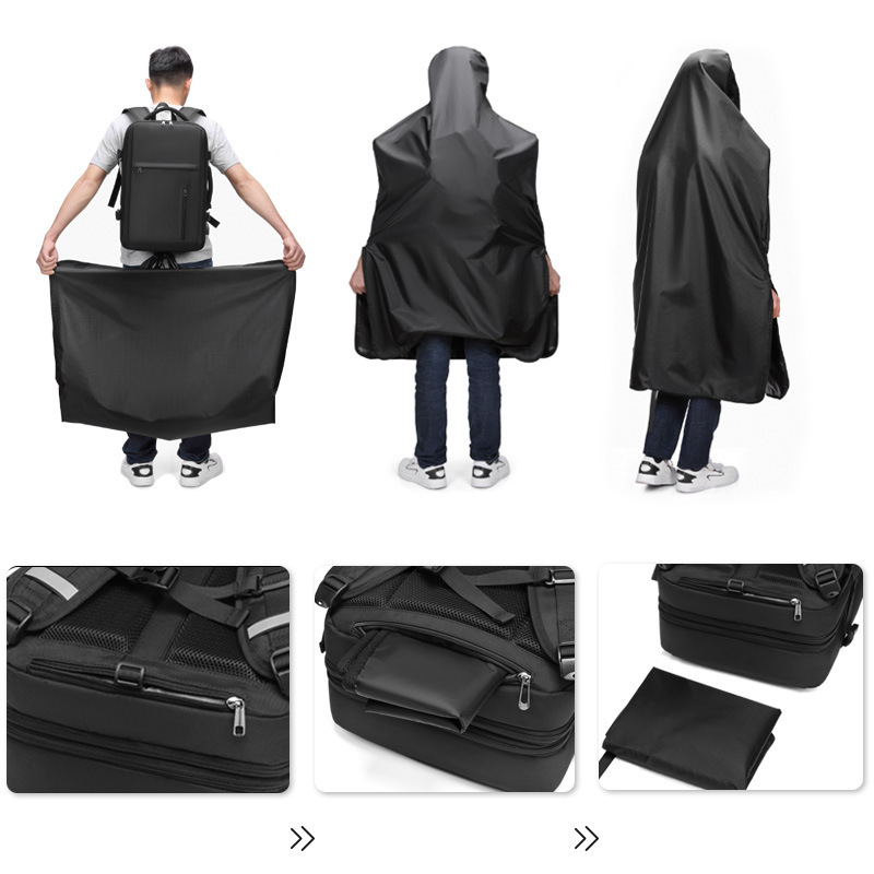 Emergency raincoat Laptop Backpacks with Usb Charging Port Bag travel backpack Wholesale Customization