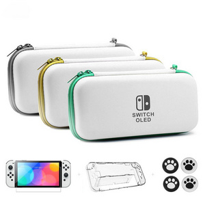 7 In 1 Bundle Carrying Bag For Nintendo Switch OLED Silicone Cap Protective Case Tempered Glass Portable Storage Bags