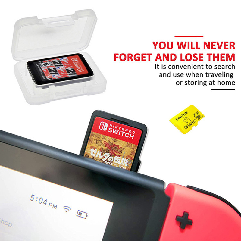 Portable Single TF Card Cartridge For Nintendo Switch OLED Game Card Storage Case For Nintendo Switch Lite Mini Shell Clear Box