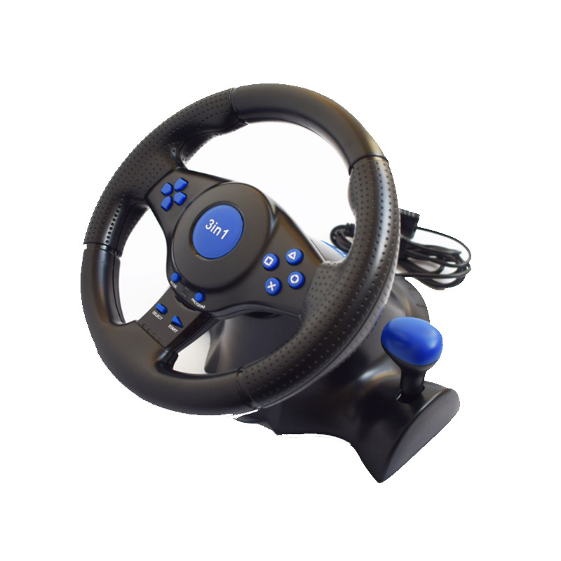 3 in 1 Game Steer Wheel For PS3 PS4 Gaming Racing Wheel For PC Switch XBox One Xboxes 360 Sensory Vibration Game  Steer Wheel