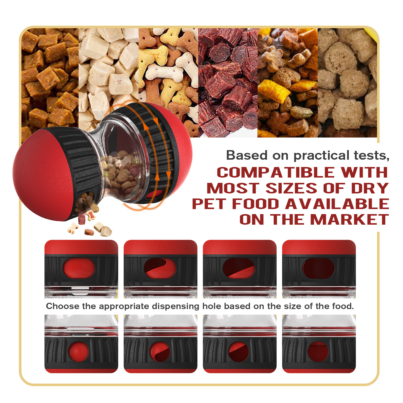 Smart Dog Products Pet Toy Novelties 2024 Dog Food Dispenser to Improves Smart Pet Digestion Treat Dispensing Dog Puzzle Toys