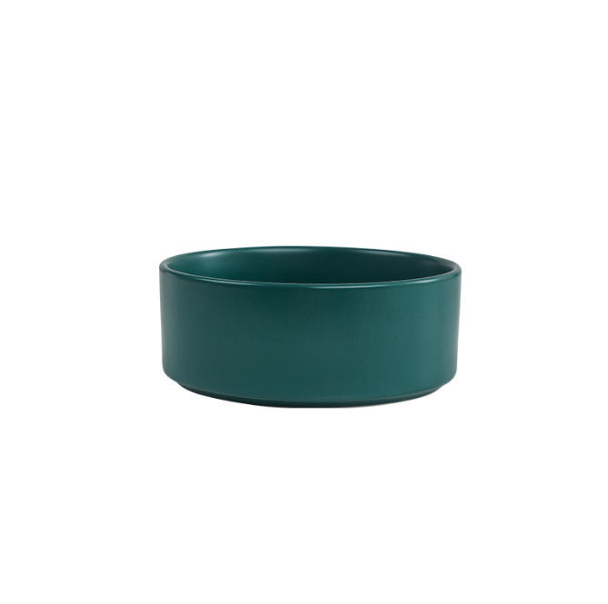 High Quality Ceramic Circular Single Bowls Feeders Personalized Portable Dog Bowl