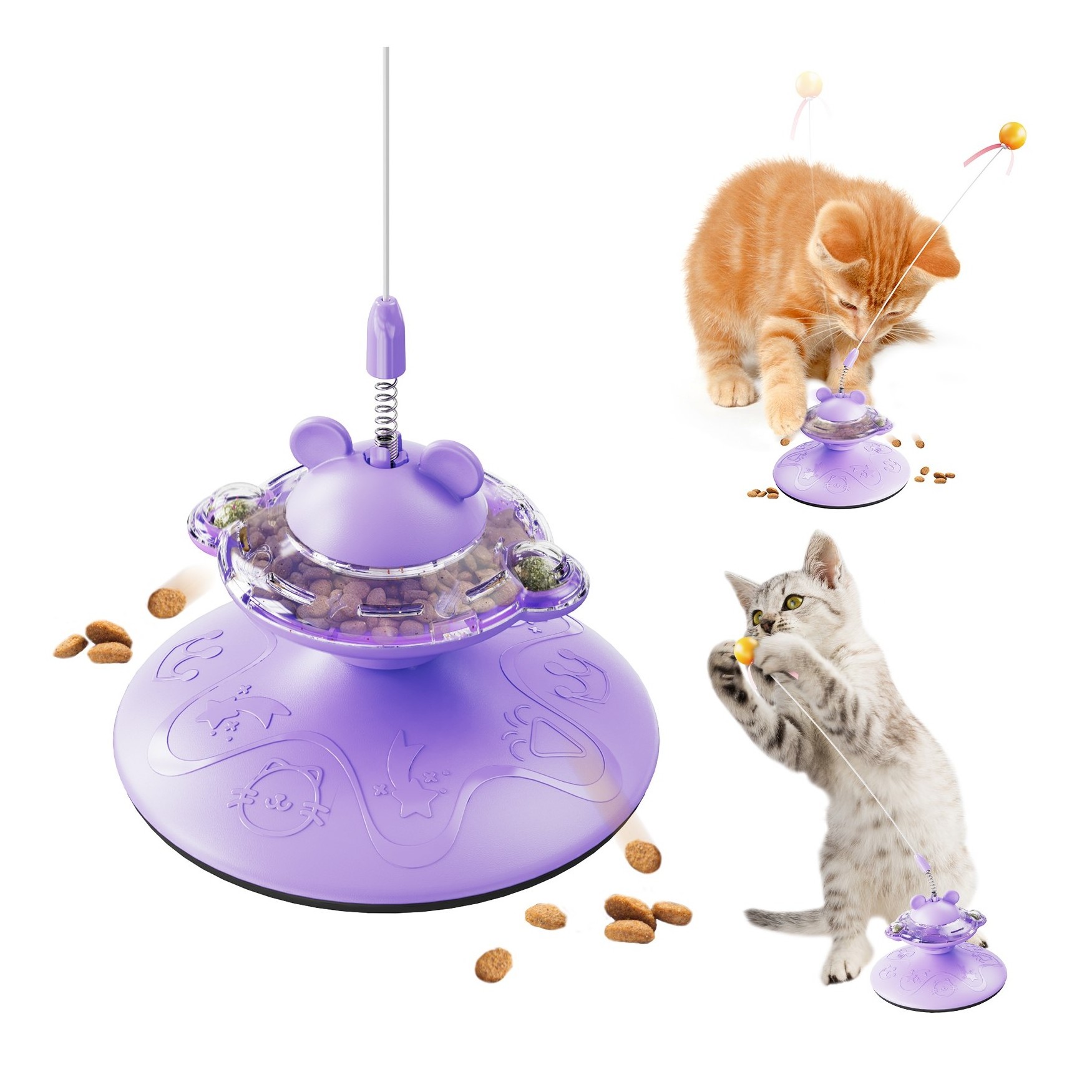 Pet Interactive & Movement Toys Teaser Swing Food Dispenser Interactive Cat Toy