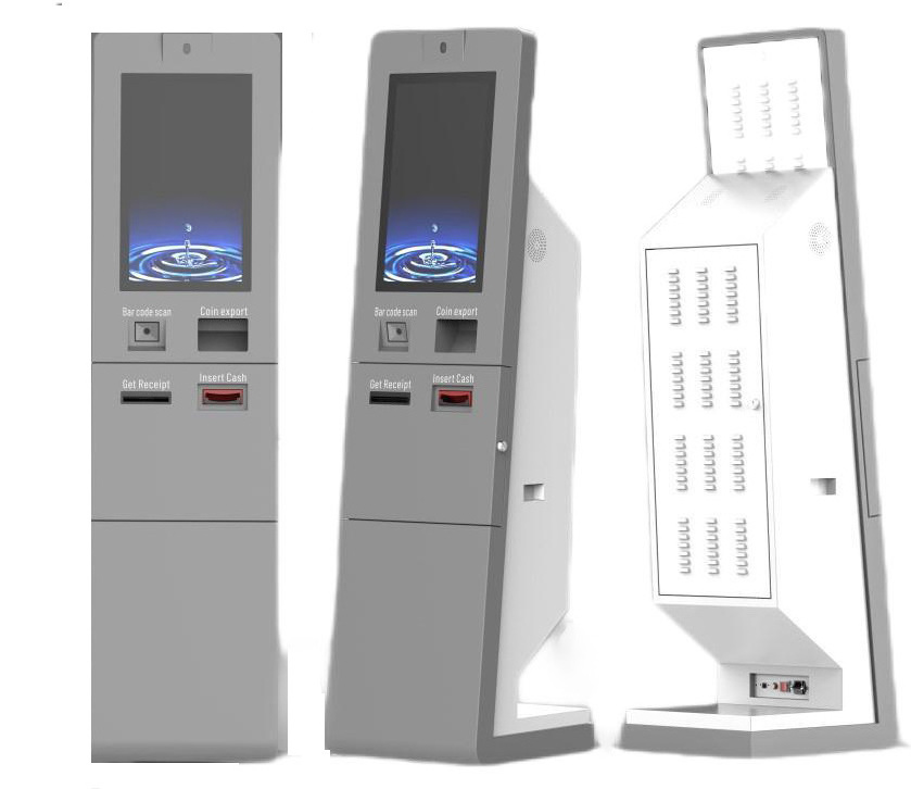 Automated Car Parking Payment System Machine 21.5 inch parking cash bill payment kiosk cash recycler machine self service kiosk