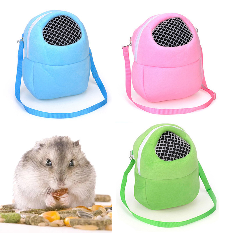 Small Pet Carrier Rabbit Cage Hamster Chinchilla Travel Warm Bags Cages Guinea Pig Carry Pouch Bag Breathable