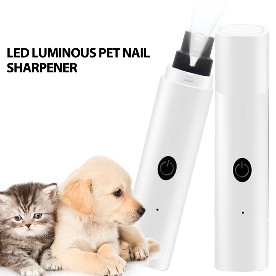 mini lobsic lopsic dog nail cutter grinder with 2 in 1 led lights powerful white grinder set clippers two-in-one whee attachment