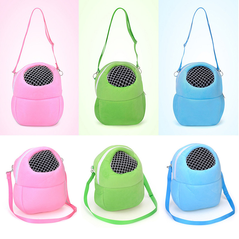 Pet hamster handbag portable small pet travel carrier bag breathable pet cotton nest outdoor backpack carry cage