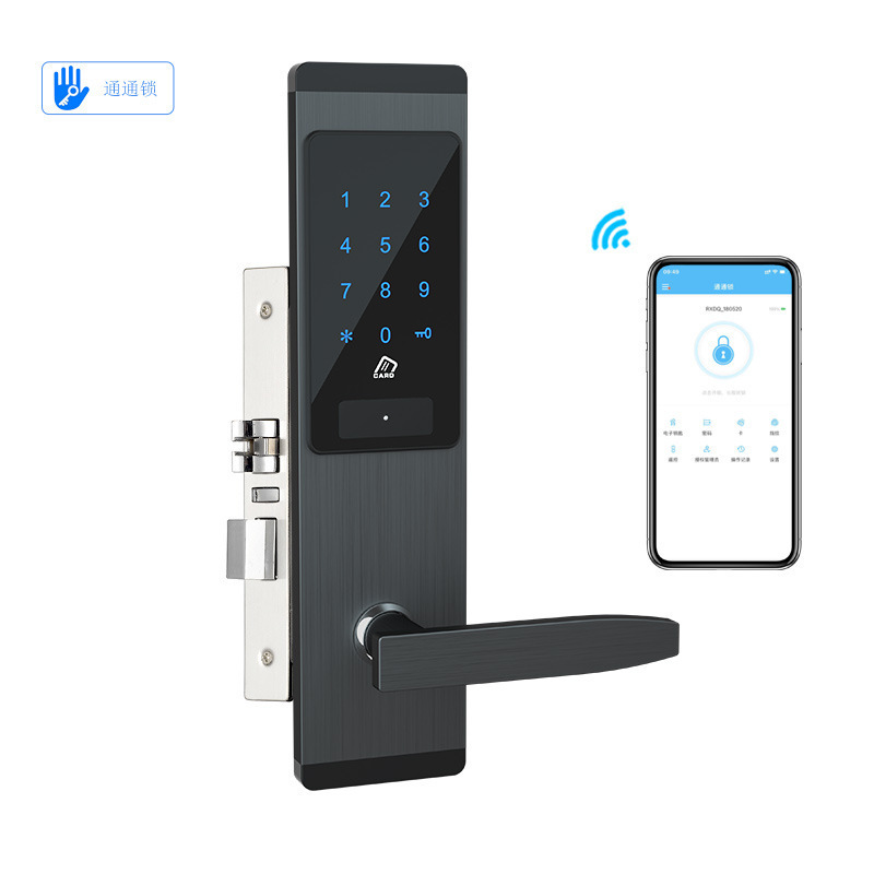 Hotel Apartment TT Wifi Door Lock Security Intelligent Password Smart Door Lock With Handle Lock