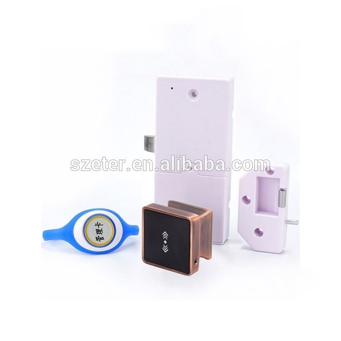 Smart Rf Card Cabinet Door Lock With Handle Wrist Key Chain China Factory