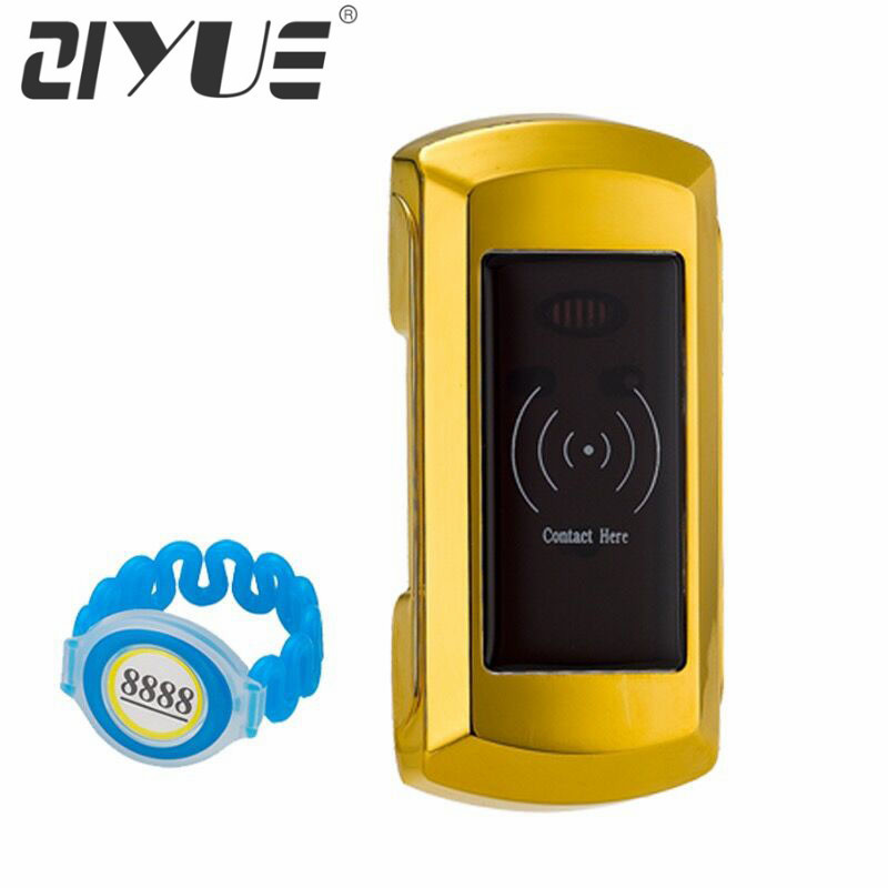 Electronic Gym Locker Lock With Swipe Card Wristband Key For Showcase