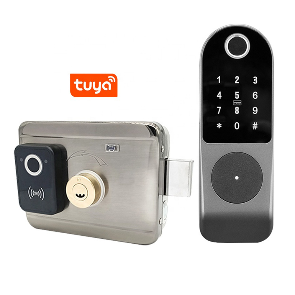 WIFI Smart Tuya TT LOCK Fingerprint  Bluetooth Apartment Door Lock for Gate