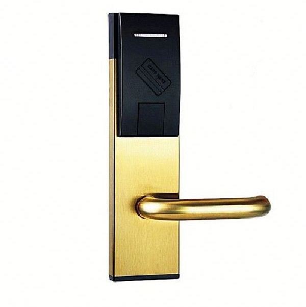 Secure Electric Proximity Swipe Card Key Digi Hotel Room Rf Door Lock With Software