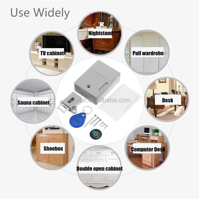 Bathroom Gun RFID Invisible Hidden Electronic  Smart Card Cabinet Lock