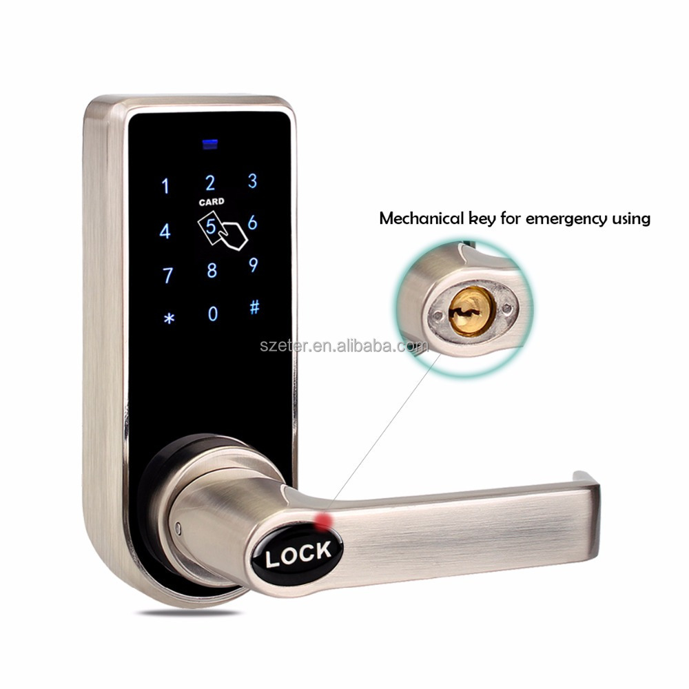 Touch Screen Digital Keypad Pin Code Electronic Latch  Door Lock Password Key For Apartment Home Office