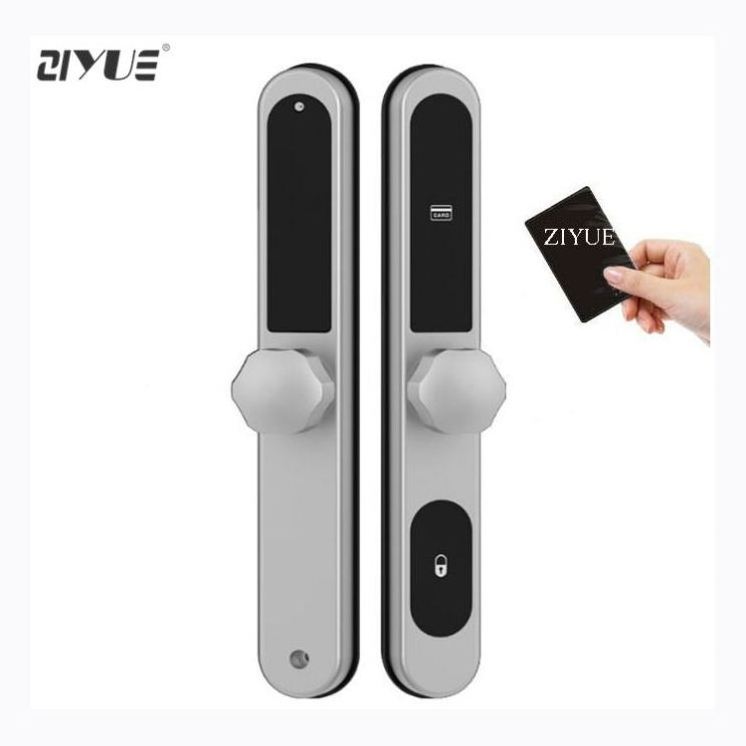 Aluminum Alloy Door Sliding Door EU  Mortise Smart Card Hotel Key Lock