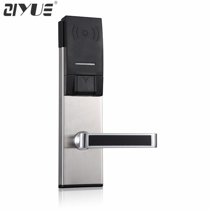 Secure Electric Proximity Swipe Card Key Digi Hotel Room Rf Door Lock With Software