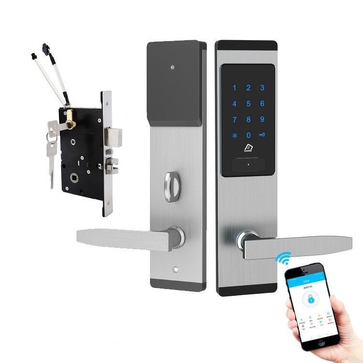 Hotel Apartment TT Wifi Door Lock Security Intelligent Password Smart Door Lock With Handle Lock