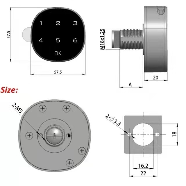 Smart Mini Electronic Password  Keypad Drawer Lock Office Digital Electronic Cabinet Lock