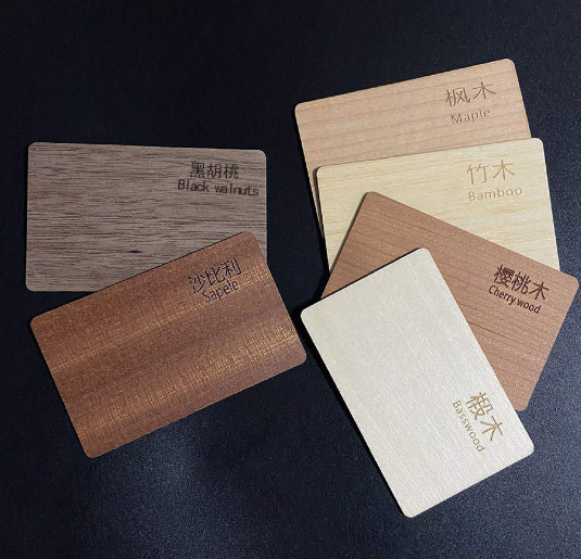 125Khz T5557 , EM4305 13.56Mhz RFID Chip Blank Wooden Hotel Wood Key Card