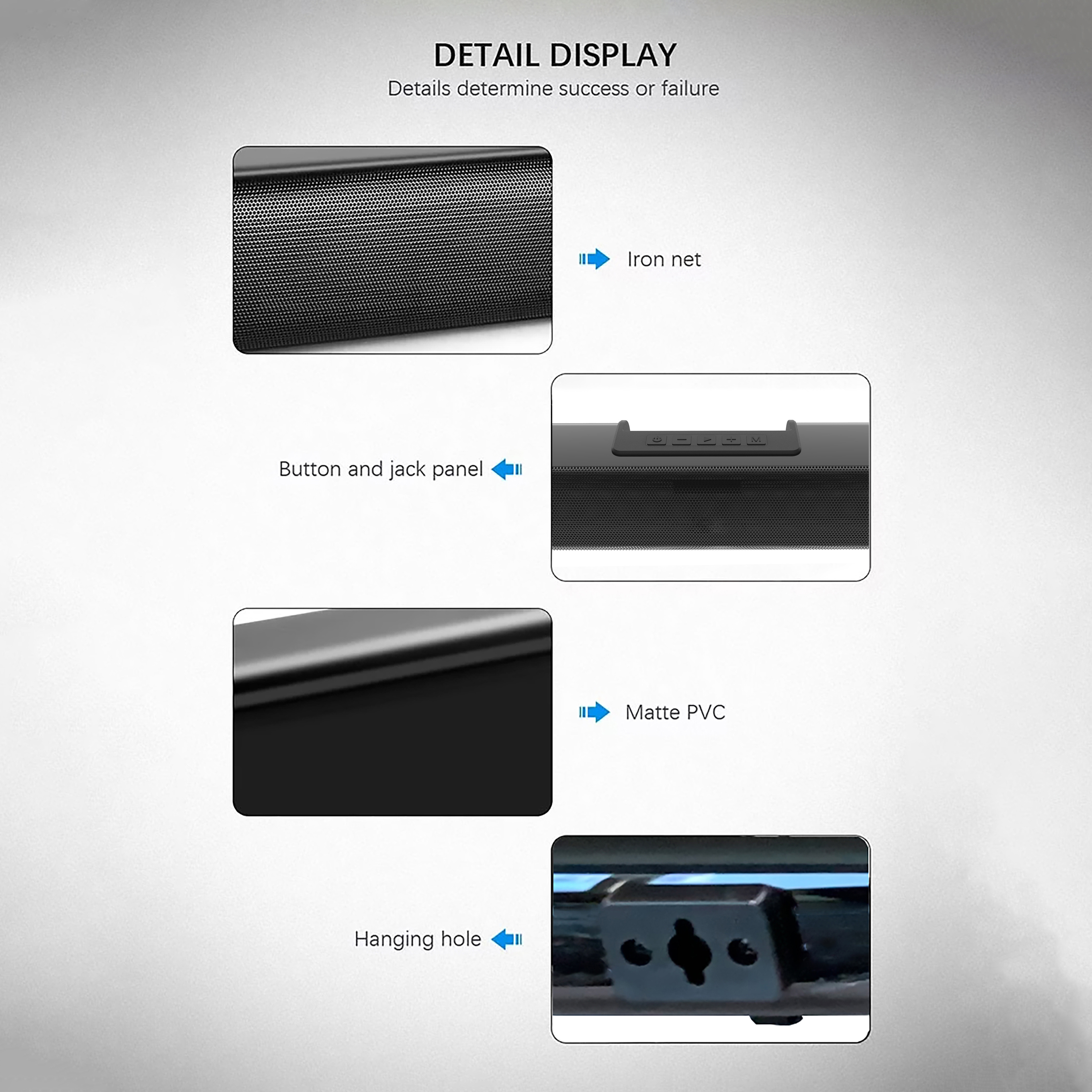 OEM Factory 100W 2.1ch Home Theatre System Bluetooth Sound Bar with Wired Subwoofer HDMI for TV Theater Home Cinema Sound System