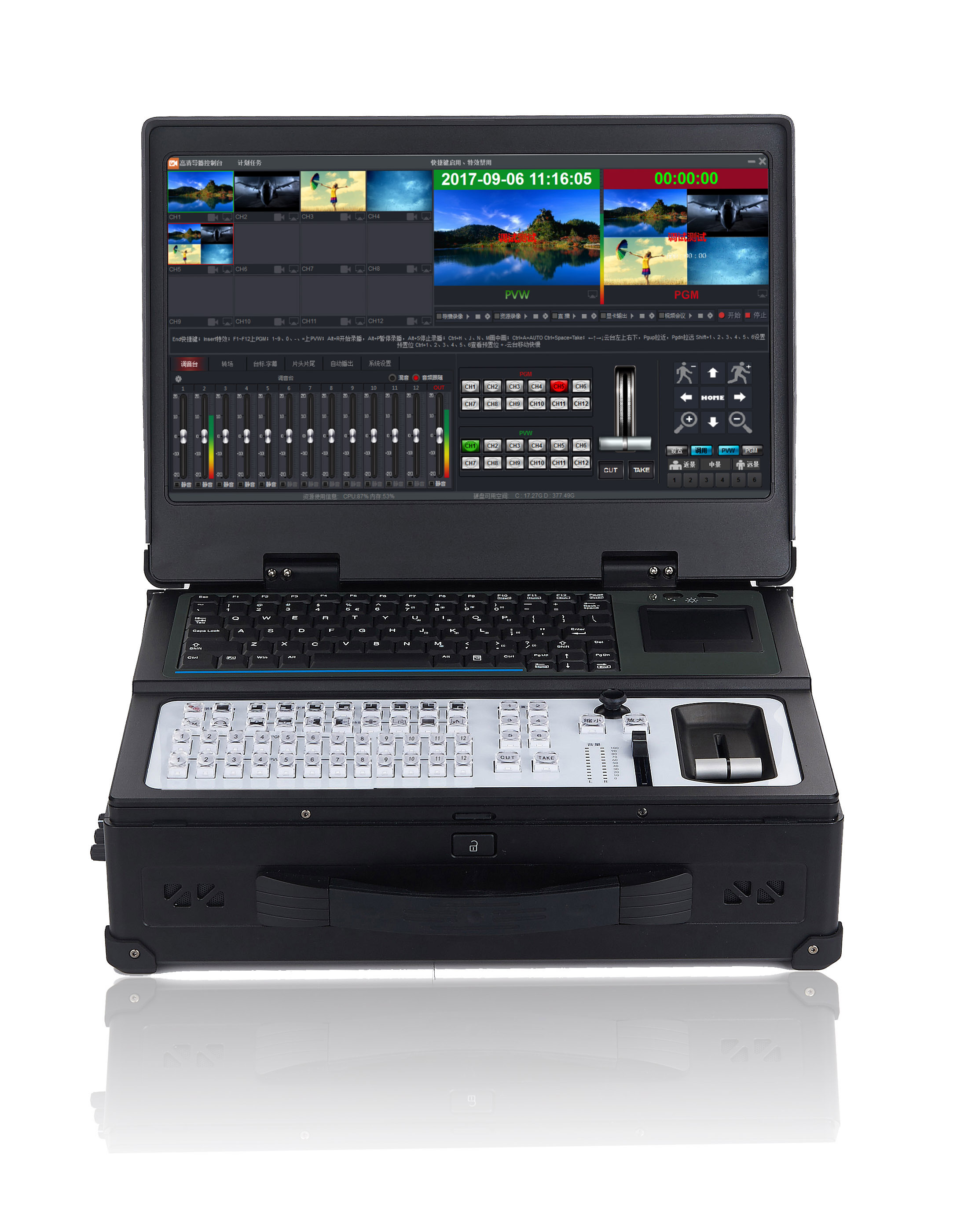 Multifunctional Broadcasting Equipment Tv station Virtual Studio Ptz Camera Vmix Control Vmix Controller Video Mixer Switcher