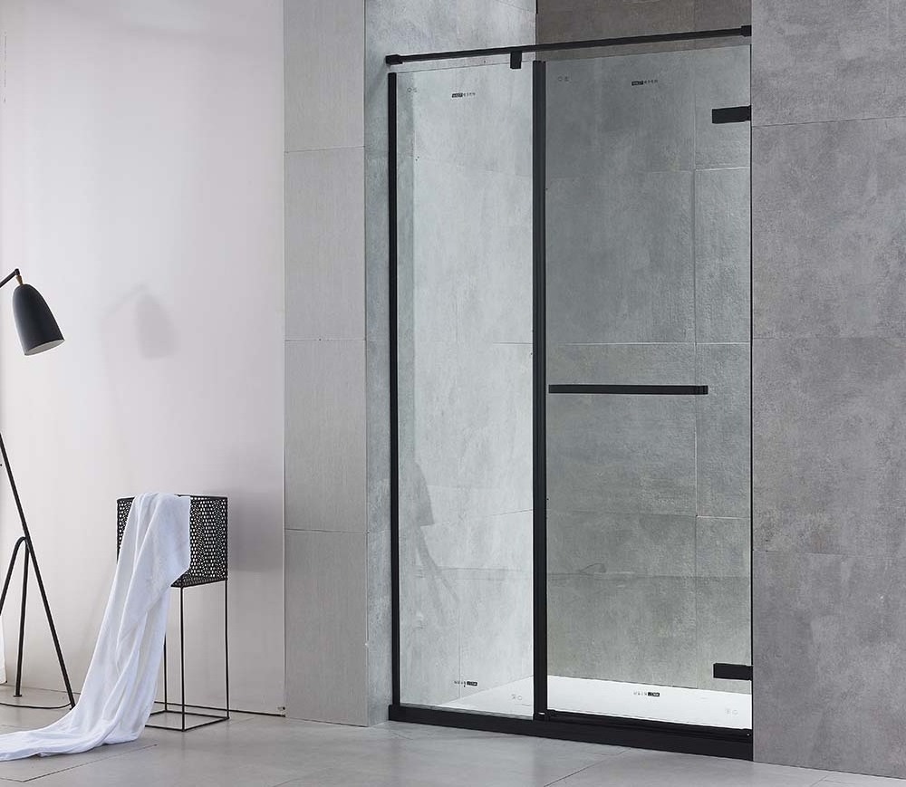 Aiweiluo  Simple Sliver Sliding Bathroom 8MM Tempered Glass Shower Enclosure Shower Door