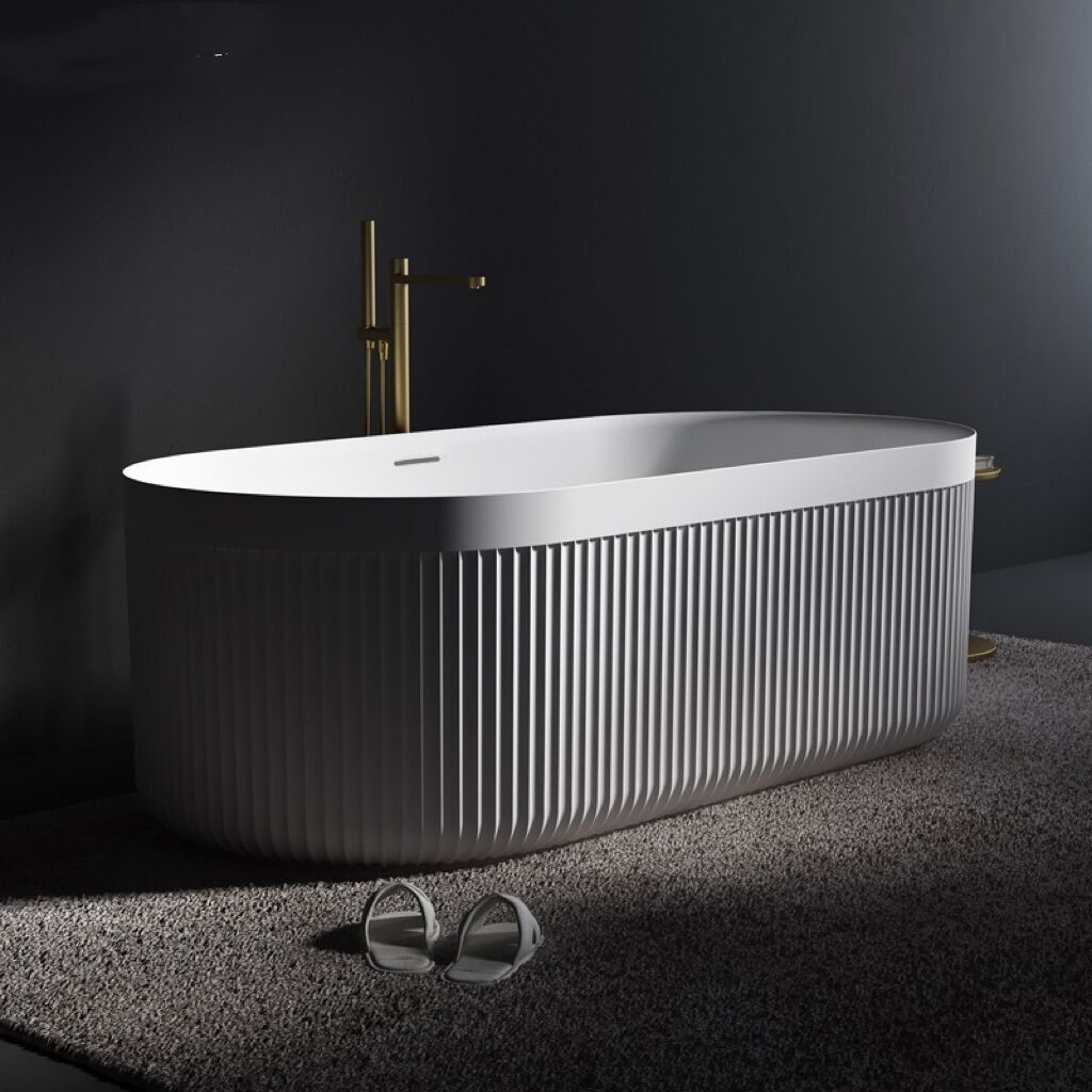 Freestanding bathtub acrylic resin solid surface bathtub artificial stone bathtub hammock tubs