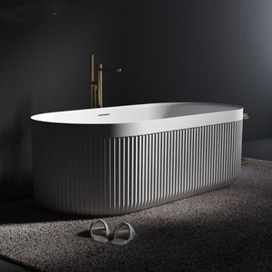 Freestanding bathtub acrylic resin solid surface bathtub artificial stone bathtub hammock tubs