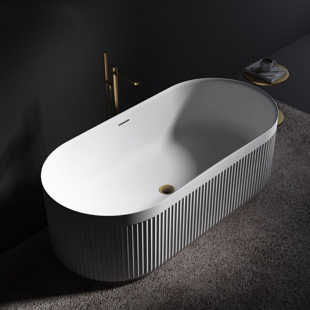 Freestanding bathtub acrylic resin solid surface bathtub artificial stone bathtub hammock tubs