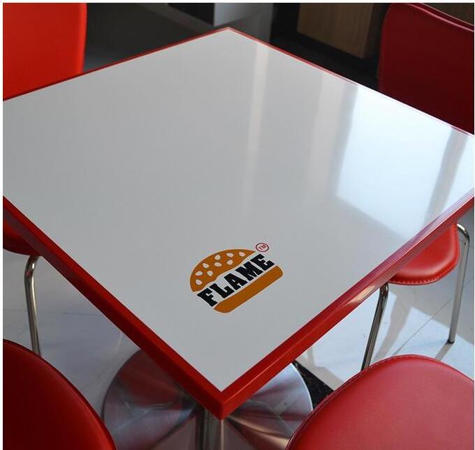 30mm composite acrylic solid surface wall mount table top, table for restaurant fast food KFC MacDonald,dining table