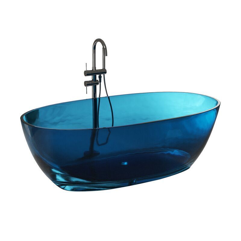 Italian Luxury Crystal Clear Resin Bath tubs Transparent Solid Surface Resin Freestanding Bathtubs