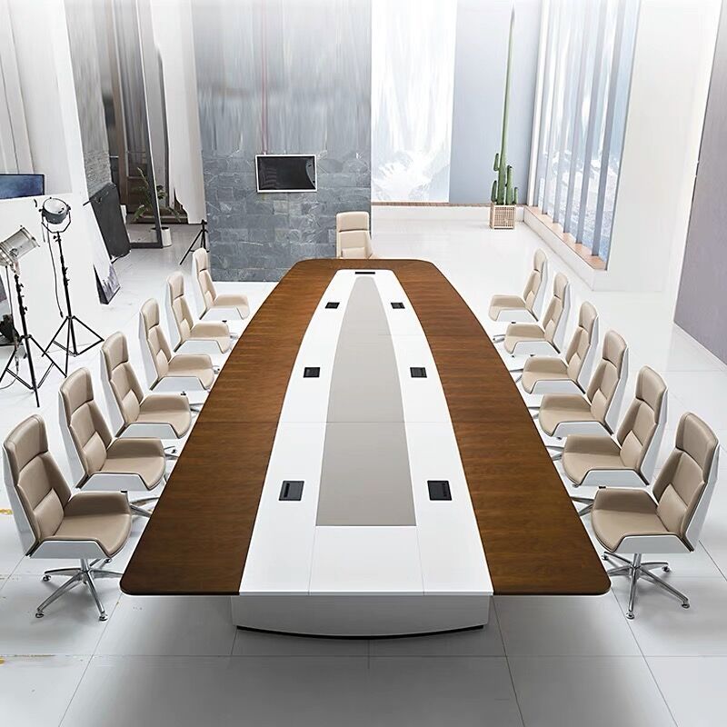 Chinese Manufacturer Office Furniture Maple Modern Conference Rectangular Table Meeting Desk