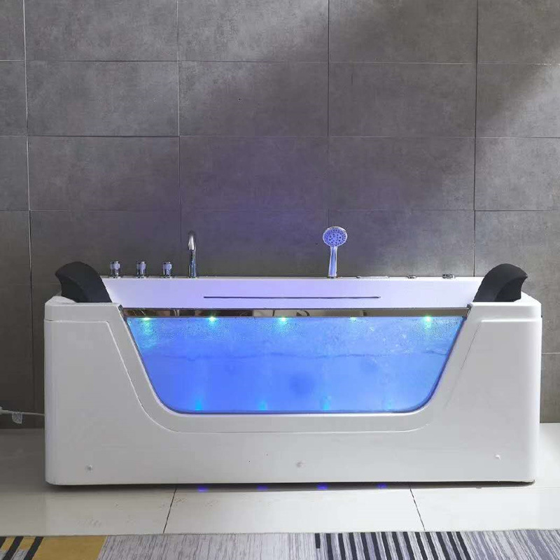 Hot 2 person sector back to wall acrylic whirlpool massage bath tub with jets for sale