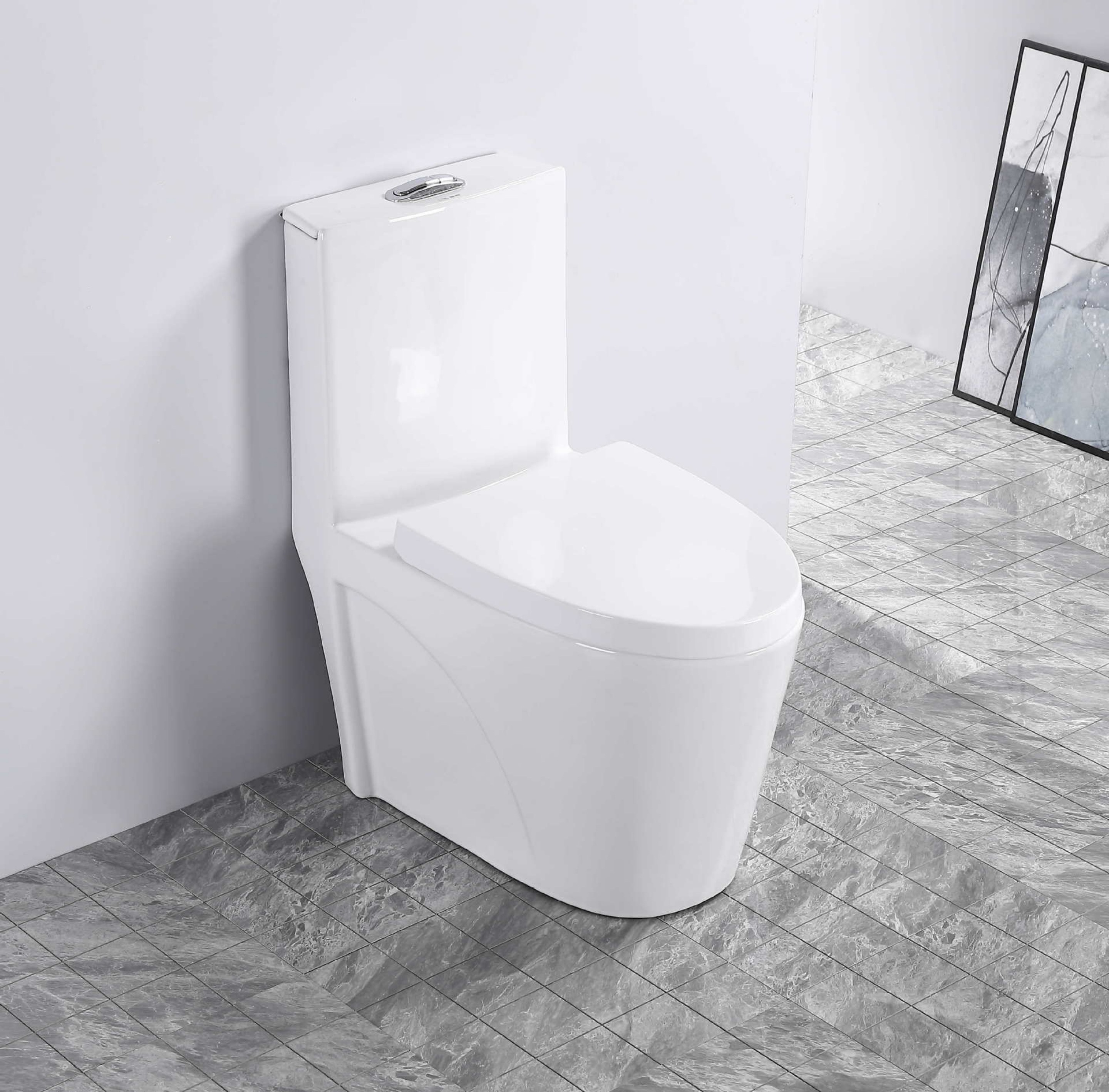 Chinese High Quality CE Modern Ceramic Ivory White Washdown WC Bathroom Floor Sanitary Ware Set Toilet For Bathroom