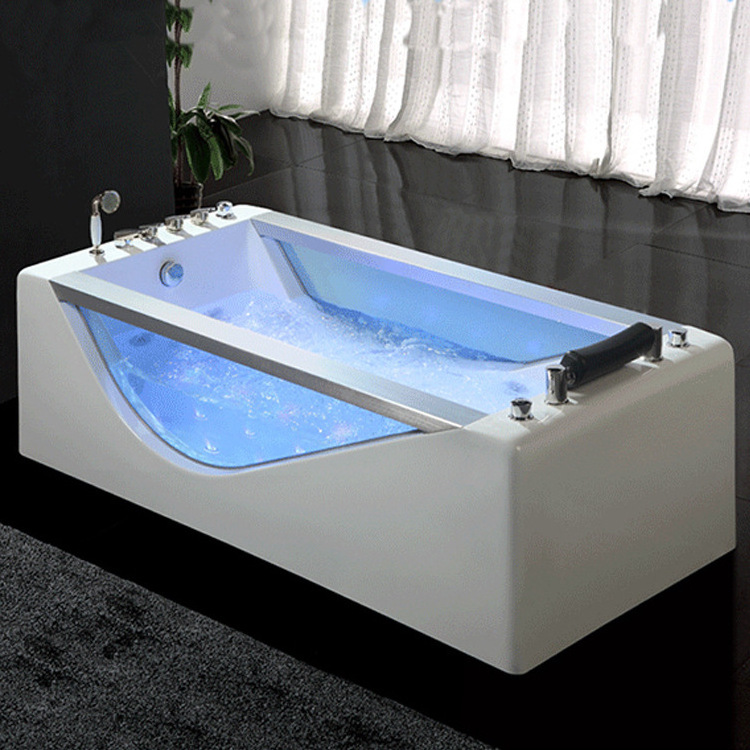 Hot 2 person sector back to wall acrylic whirlpool massage bath tub with jets for sale