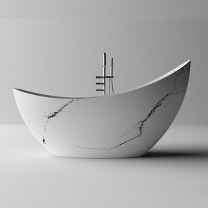 Hotel modern design bathtub, resin stone freestanding bath tub , acrylic solid surface bathroom bathtub