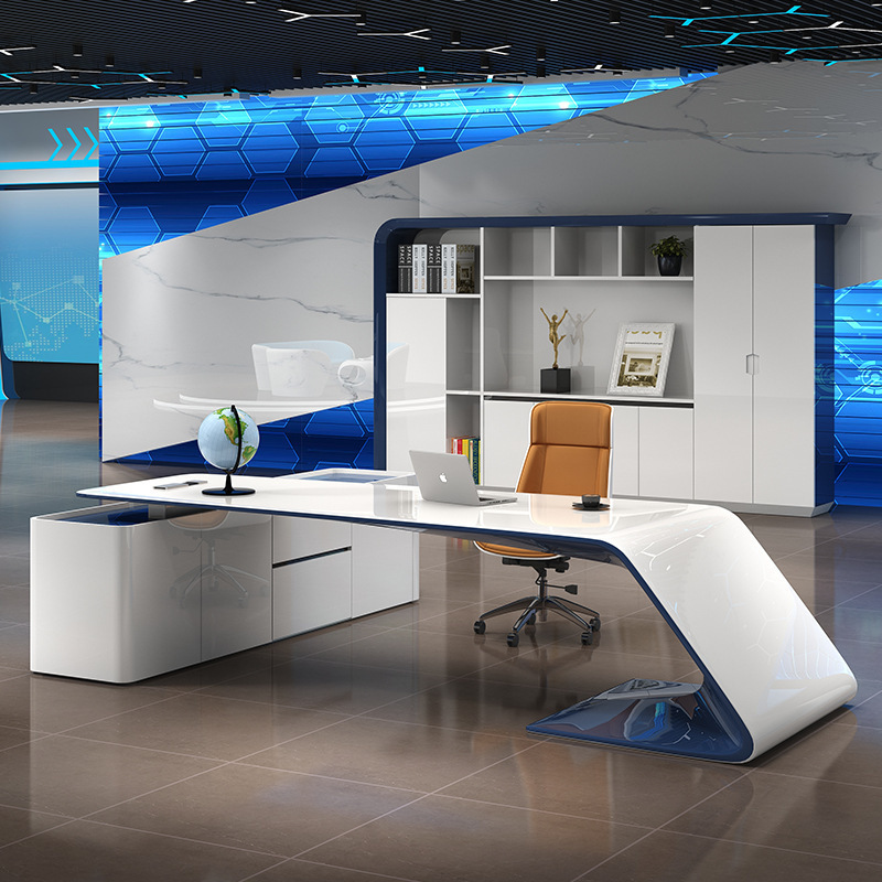 Modern Design High Tech Executive CEO Office Computer Desk Table for Boss Office