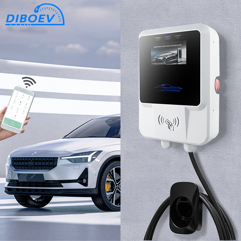 ID4 Wallbox EV Charger7kw with Wifi APP EV Charger OEM X8 IP65 Tesla Nema Gen 2 Mobile Connector Smart Adapter LEVEL 2 / Mode 2