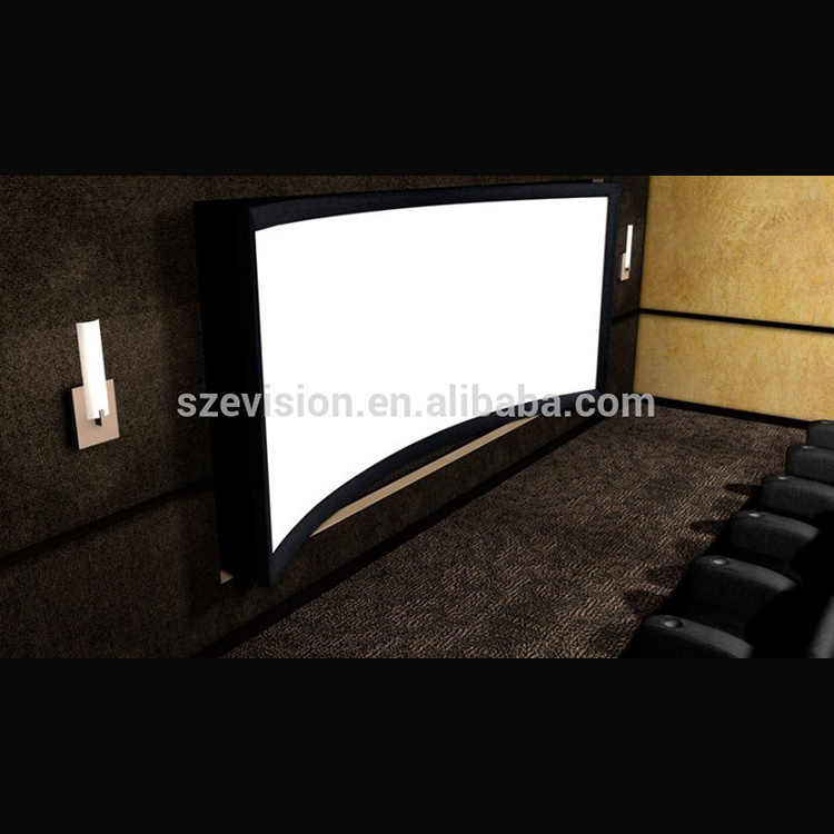 High-Gain Motorized Roll Down Projector Screen With Remote Control For Movie