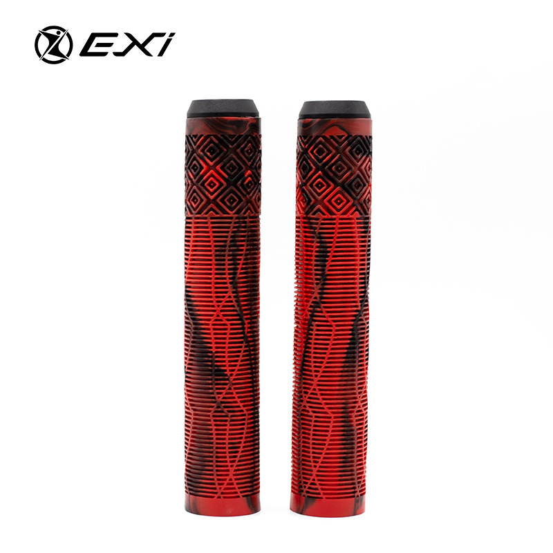 Custom Pattern Performance Anti-Slip PVC Bicycle Grips Kids TPR BMX Freestyle Mountain Bikes Multi-Colored Handlebar Black Cover