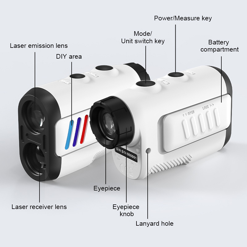 600m Laser Rangefinder Binoculars Outdoor Distance Measuring Speed Slope for Golf