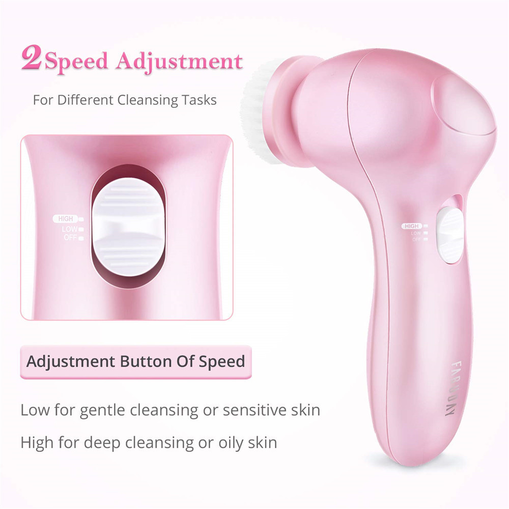 Electric Facial Cleansing Brush Body Skin Care Spa Massager Spin Brush