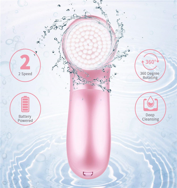 Electric Facial Cleansing Brush Body Skin Care Spa Massager Spin Brush