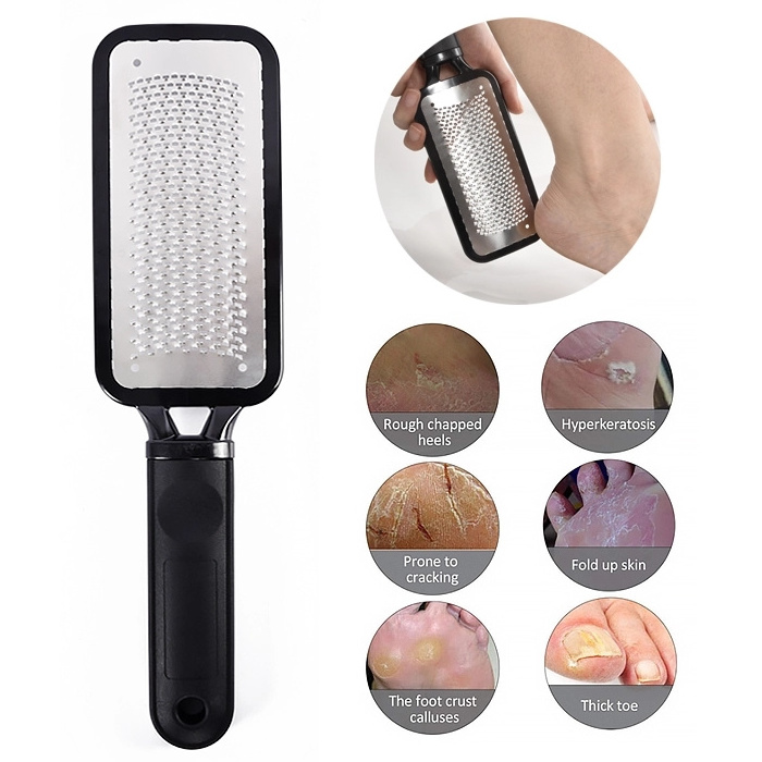 Hot Selling Surgical Stainless Steel Foot Care Pedicure Foot Rasp Foot File Scrubber Callus Remover for Dry&wet feet