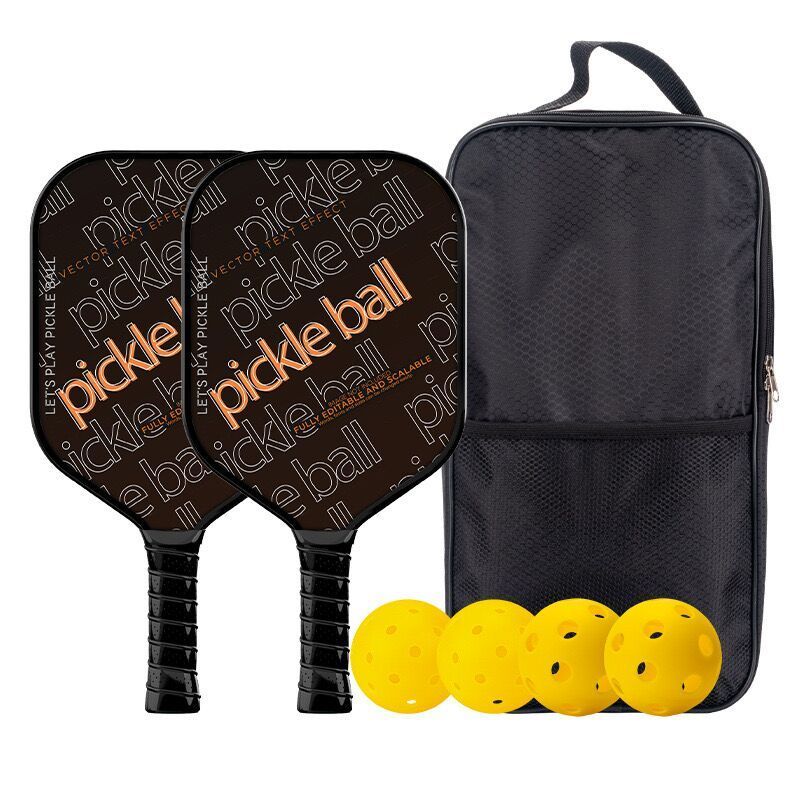 Foldable Pickleball Set Mini Tennis Net Portable Training Practice Pickleball Net with 4 Pickleball Paddles, 6 Pickle Ball