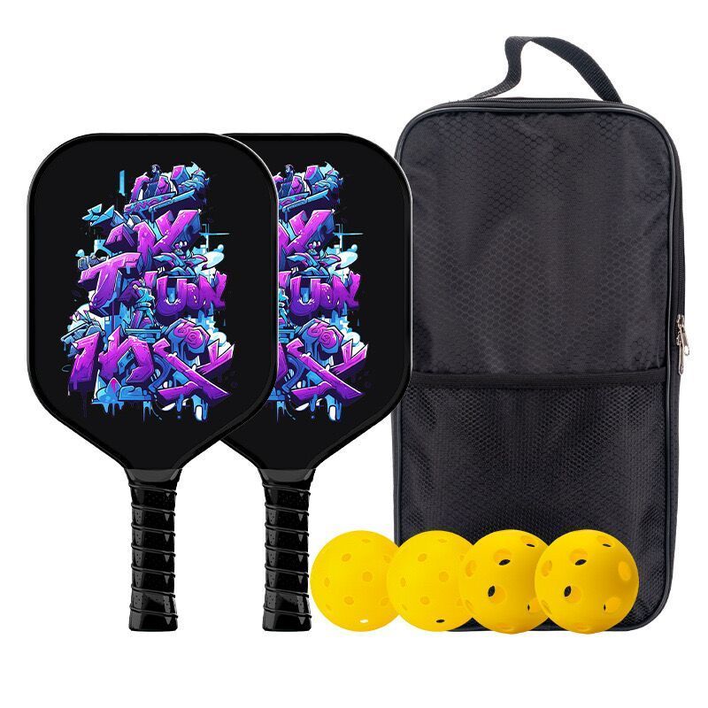 Foldable Pickleball Set Mini Tennis Net Portable Training Practice Pickleball Net with 4 Pickleball Paddles, 6 Pickle Ball