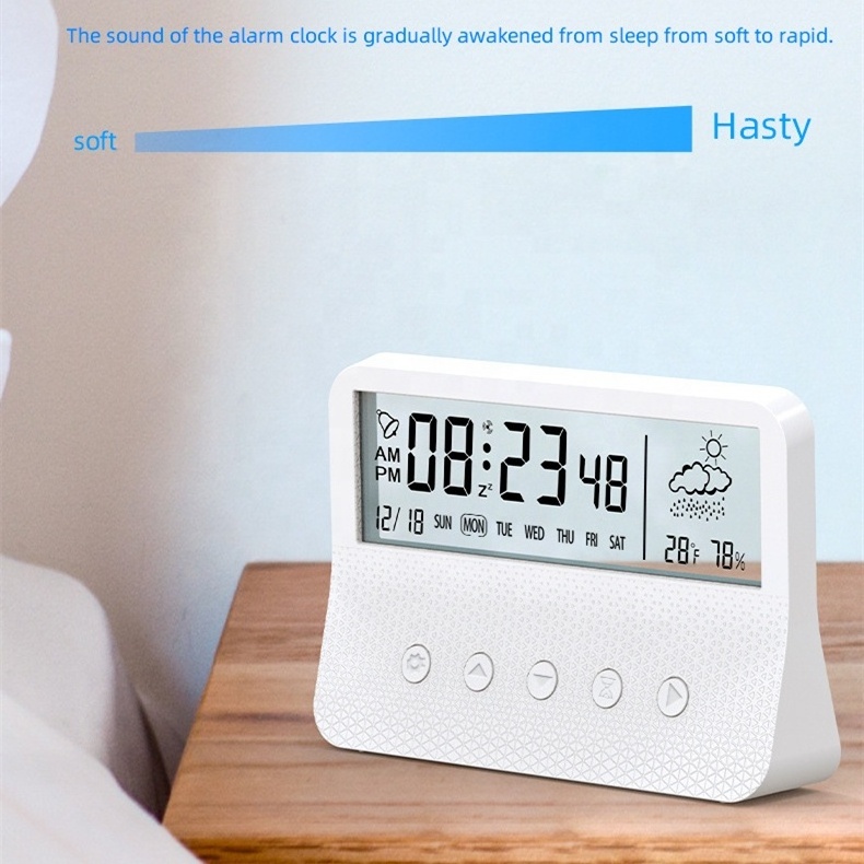 2022 New Arrival Home Gadgets Digital Alarm Clock The New Transparent Smart Table Clocks Mini Portable Digital Clock Calender